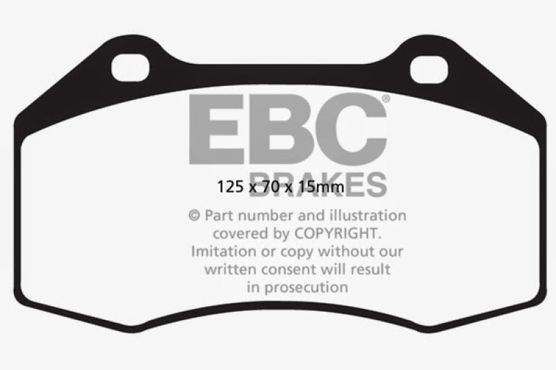 EBC 14+ Alfa Romeo 4C 1.75 Turbo Redstuff Front Brake Pads-Brake Pads - Performance-EBC