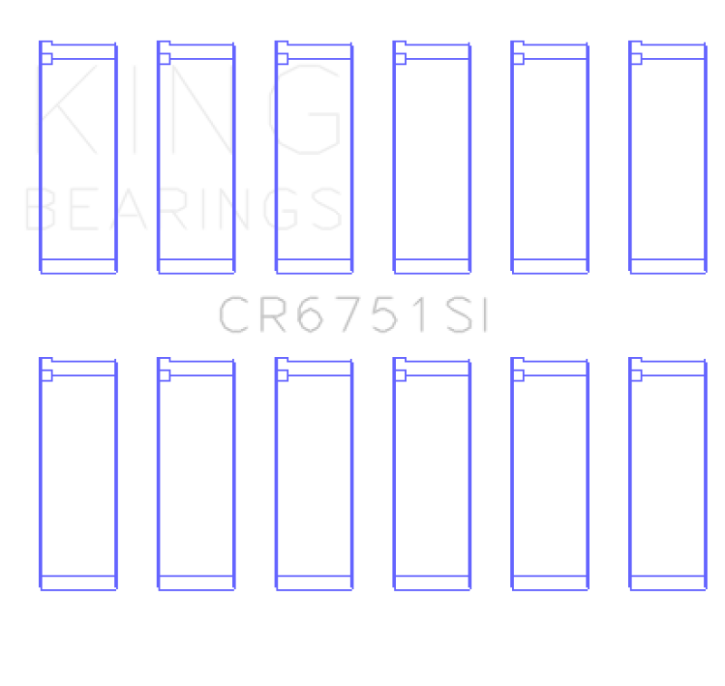 King 97-07 Ford 2.5L/2.9L/3.0L (Size STD) Rod Bearing Set-Bearings-King Engine Bearings