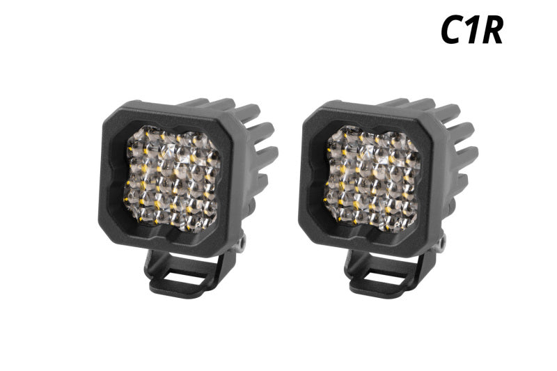 Diode Dynamics Stage Series C1R - White Flood Standard LED Pod (Pair)-Light Accessories and Wiring-Diode Dynamics-195995129468-