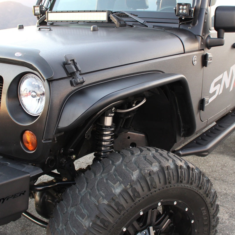 Westin/Snyper 07-17 Jeep Wrangler Tube Fenders - Front - Textured Black Westin