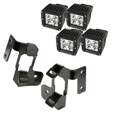Load image into Gallery viewer, Rugged Ridge 07-18 Jeep Wrangler JK Semi-Gloss Black Square A-Pillar LED Light Mount Kit Rugged Ridge