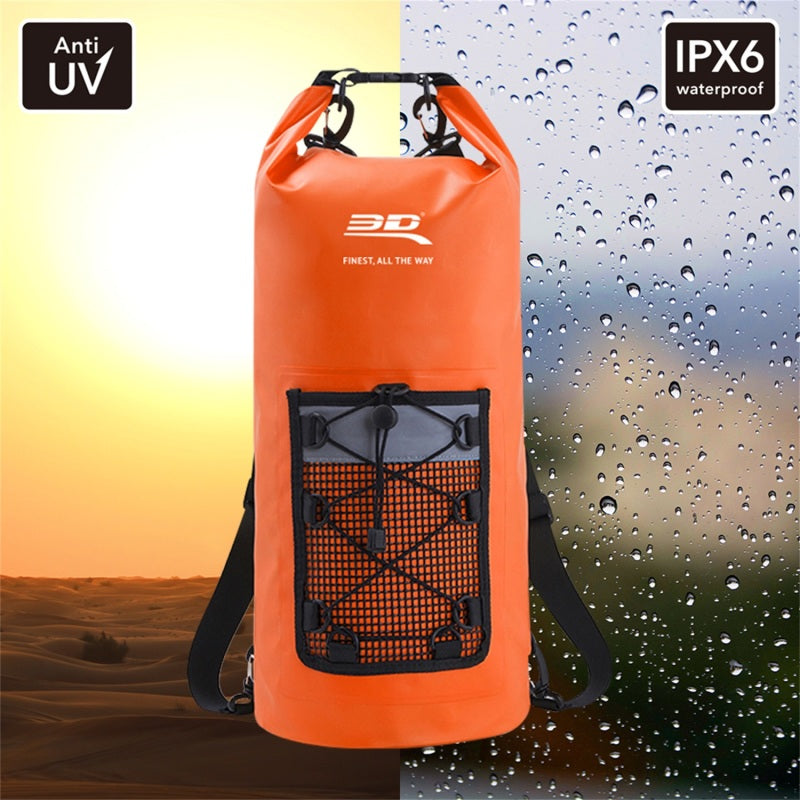 3D MAXpider Roll-Top Dry Bag Backpack - Black-Apparel-3D MAXpider