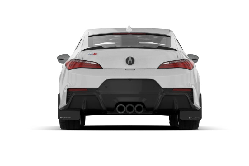 Rally Armor 23-24 Acura Integra + Integra A-Spec Black UR Mud Flap W/Red Logo (No Drilling Req.)-Mud Flaps-Rally Armor