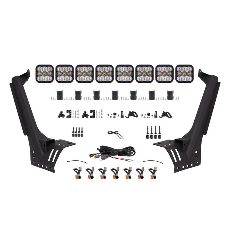 Diode Dynamics Jeep JL SS5 Sport CrossLink Windshield - White Combo Lightbar Kit-Light Bars & Cubes-Diode Dynamics-195995125965-