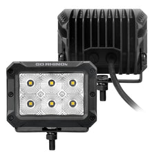 Load image into Gallery viewer, Go Rhino Xplor Bright Series Rectangle LED Flood Light Kit (Surface/Thread Std Mnt) 4x3 - Blk (Pair) Go Rhino