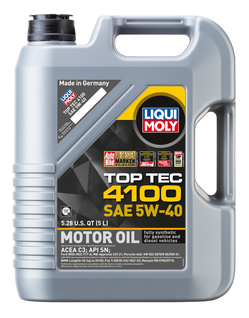 LIQUI MOLY 5L Top Tec 4100 Motor Oil SAE 5W40 LIQUI MOLY