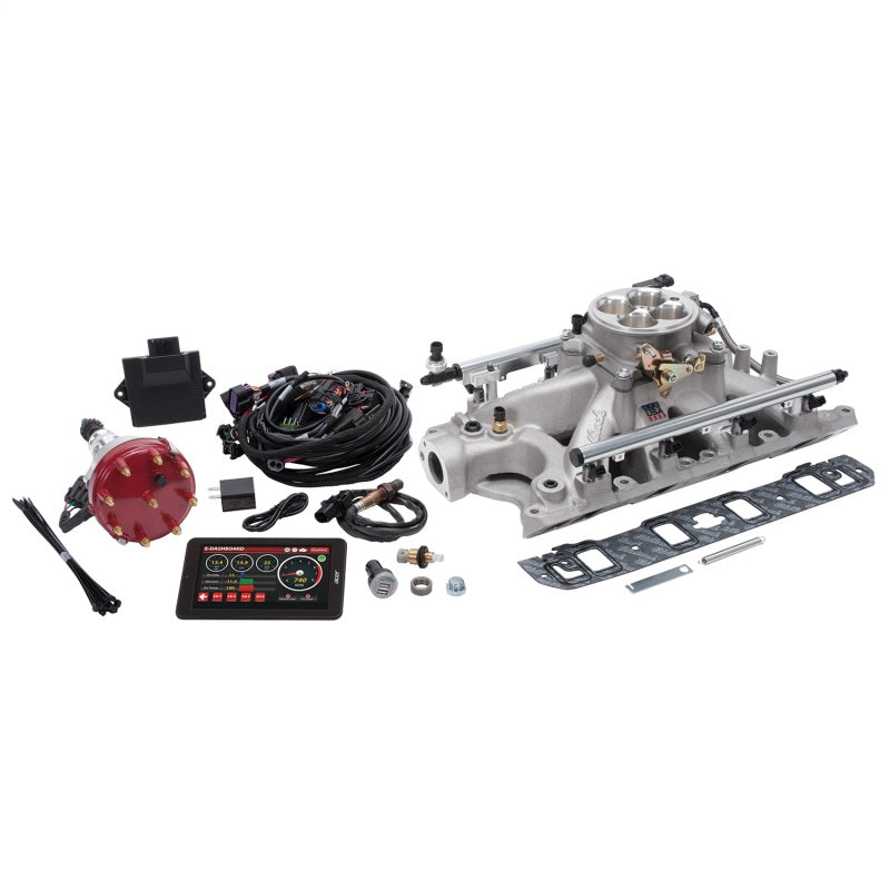 Edelbrock Pro Flo 4 Fuel Injection Kit Seq Port Ford 289-302 ci 550 HP 29 LbHr Injectors Satin Edelbrock