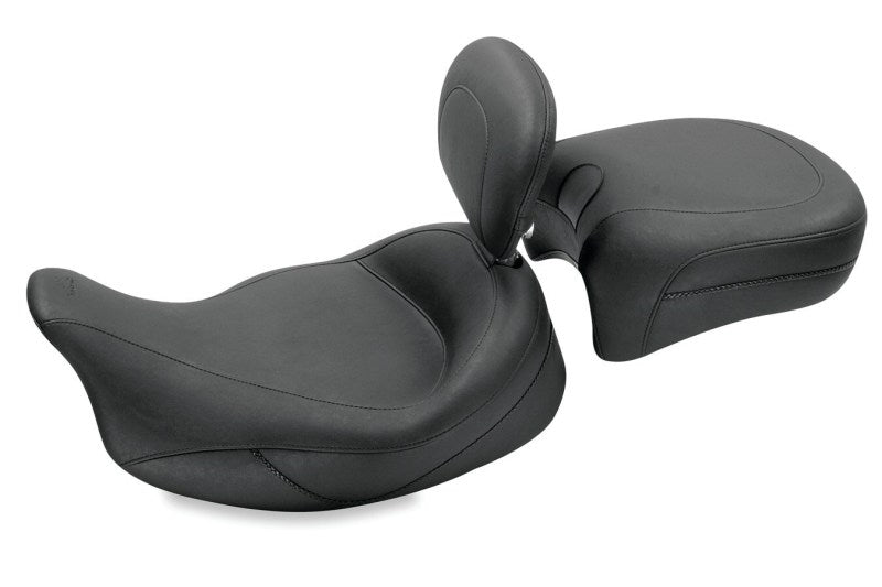 Mustang 08-21 Harley Electra Glide Std,Rd Glide,Rd King,Str Glide Touring Solo Seat - Black Mustang Motorcycle