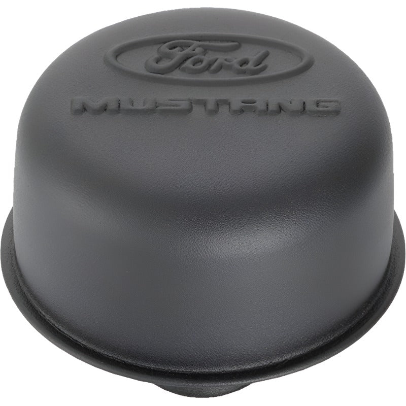 Ford Racing Black Crinkle Finish Breather Cap w/ Ford Mustang Logo Ford Racing