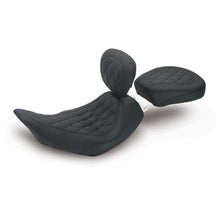 Load image into Gallery viewer, Mustang 97-07 Harley Rd King,06-07 Str Glide,00-05 Eagle Wide Tripper Solo Seat Dr Back Diam - Black Mustang Motorcycle
