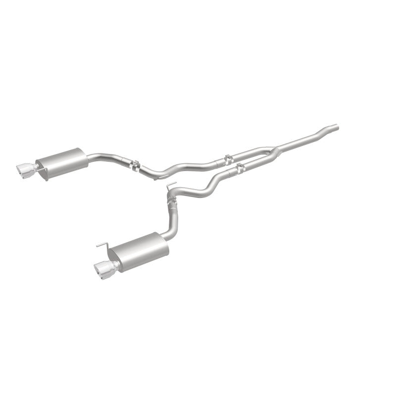 MagnaFlow Cat Back, SS, 2.5in, Street, Dual Split Polished 4.5in Tips 2015 Ford Mustang Ecoboost Magnaflow