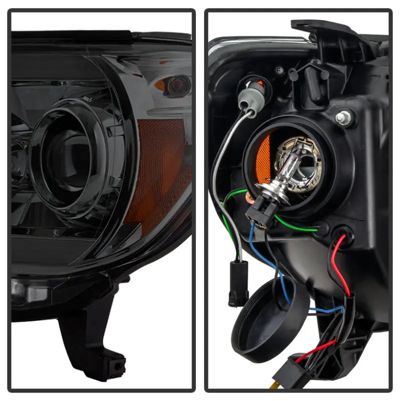 Spyder Toyota Tacoma 12-16 Projector Headlights Light Bar DRL Smoke PRO-YD-TT12-LBDRL-SM SPYDER