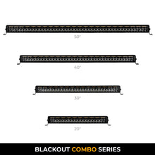 Load image into Gallery viewer, Go Rhino Universal Blackout Combo Series 50in Double Row LED Light Bar w/ Amber Lighting - Black-Bed Racks-Go Rhino