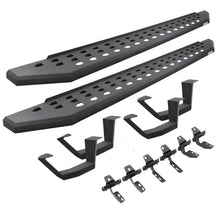Load image into Gallery viewer, Go Rhino 2022 Toyota Tundra Crew Max Kit w/RB20 Running Board + Brkts + 4 RB20 Drop Steps - Tex. Blk Go Rhino