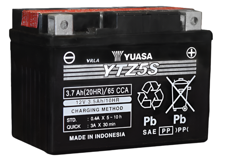 Yuasa YTZ5S-BS Maintenance Free AGM 12 Volt Battery (Bottle Supplied)-Batteries-Yuasa Battery