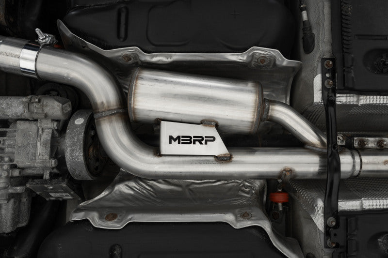 MBRP 17-19 VW Golf Sportwagen/Alltrack 1.8T T304SS 3in Cat-Back 2.5in Dual Split Rear w/ CF Tips MBRP