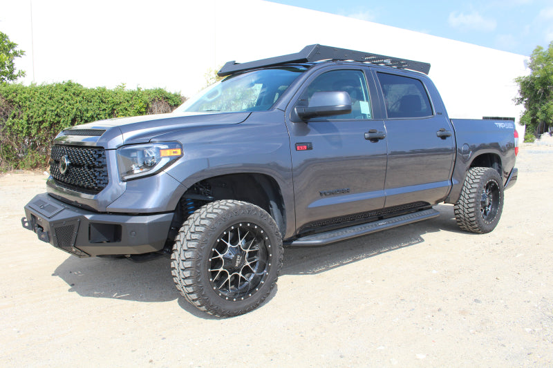 Go Rhino 19-21 Toyota Tundra CrewMax Ceros Low Profile Roof Rack - Tex. Blk-Roof Rack-Go Rhino