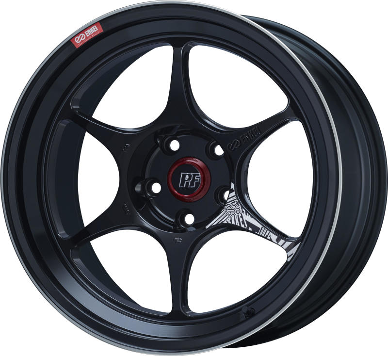 Enkei PF06 18x9.5 5x114.3 27mm Offset 75mm Bore Black Machined Enkei
