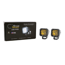Load image into Gallery viewer, Diode Dynamics Stage Series C1 LED Pod Sport - Yellow Wide Standard ABL (Pair)-Light Accessories and Wiring-Diode Dynamics-691026129310-