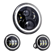 Load image into Gallery viewer, Letric Lighting 7? Full-Halo Black LED Headlight with (2) 4.5? Full-Halo Black Passing Lamps Letric Lighting