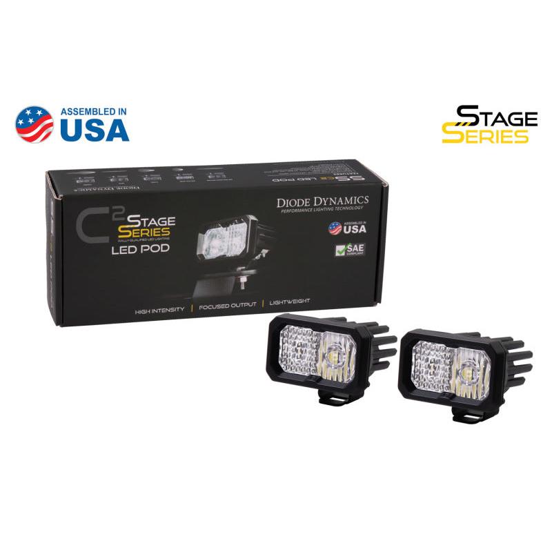 Diode Dynamics Stage Series 2 In LED Pod Pro - White Combo Standard ABL (Pair)-Light Accessories and Wiring-Diode Dynamics-691026125862-