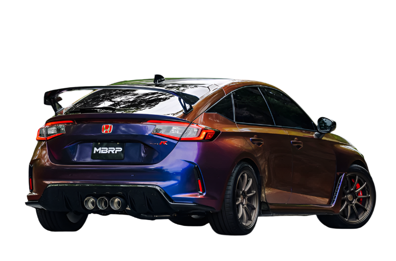 MBRP 23-24 Honda Civic Type R 2.0L T304 SS 3in Cat-Back Exhaust Triple Center Outlet w/ Burnt Tips MBRP