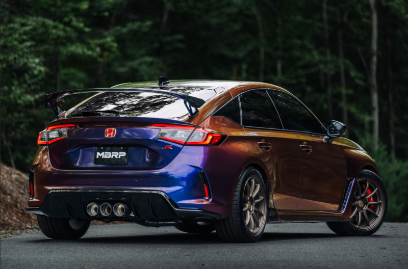 MBRP 23-24 Honda Civic Type R 2.0L T304 SS 3in Cat-Back Exhaust Triple Center Outlet w/ Carbon Tips MBRP