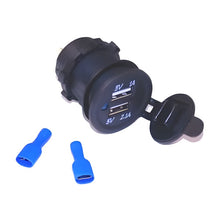 Load image into Gallery viewer, NAMZ Dual USB Charging Port Panel Mount w/O-Ring &amp; Lock Nut NAMZ