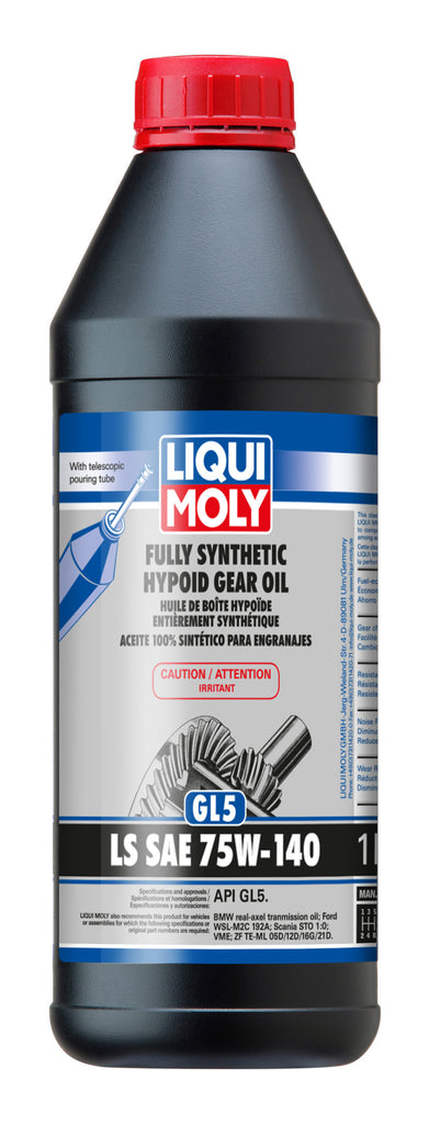LIQUI MOLY 1L Fully Synthetic Hypoid Gear Oil (GL5) LS SAE 75W140-Gear Oils-LIQUI MOLY