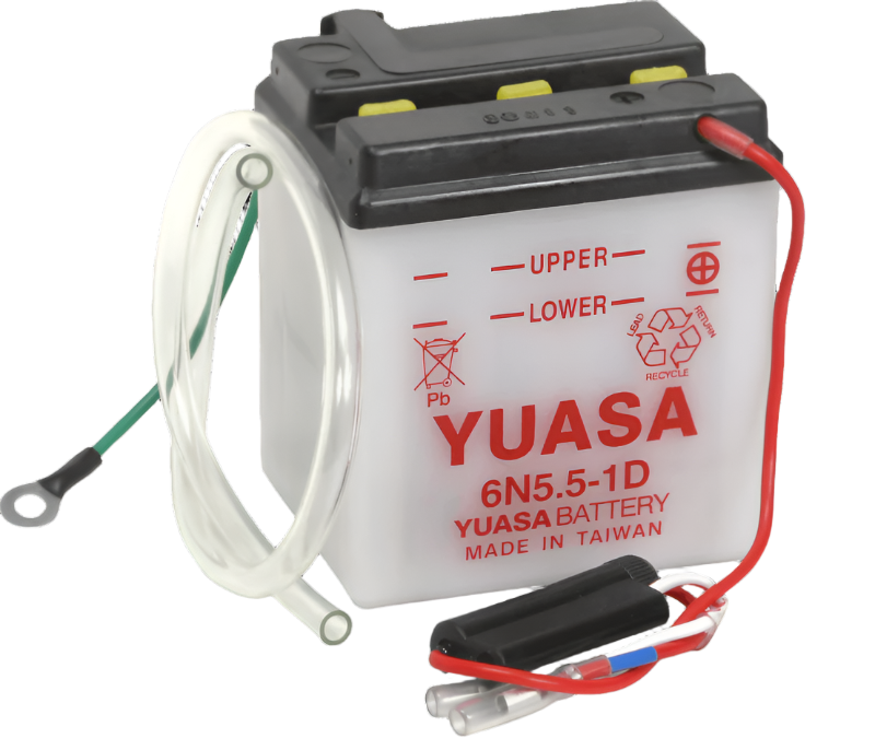 Yuasa 6N5.5-1D Conventional 6 Volt Battery-Batteries-Yuasa Battery
