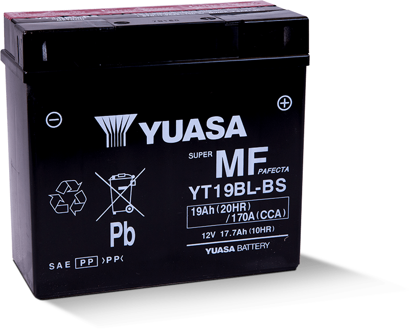 Yuasa YT19BL-BS Maintenance Free AGM 12 Volt Battery (Bottle Supplied)-Batteries-Yuasa Battery