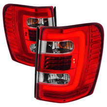 Load image into Gallery viewer, ANZO 1999-2004 Jeep Grand Cherokee LED Tail Lights w/ Light Bar Chrome Housing Red/Clear Lens-Tail Lights-ANZO