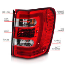 Load image into Gallery viewer, ANZO 1999-2004 Jeep Grand Cherokee LED Tail Lights w/ Light Bar Chrome Housing Red/Clear Lens-Tail Lights-ANZO