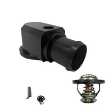 Load image into Gallery viewer, Granatelli Motor Sports Black Billet Thermostat Housing with Thermostat 430180B