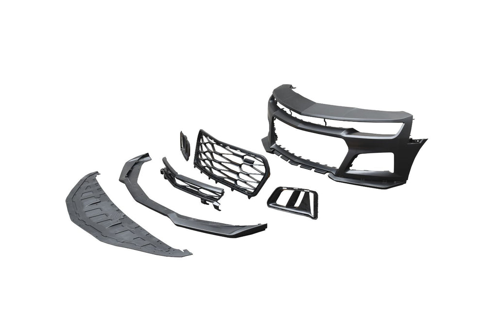 2010-2015 Camaro ZL1 Front Bumper Conversion 7pcs Flat BLK - Black Ops Auto Works