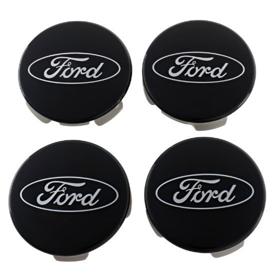 Ford Racing Ford Truck/SUV Black And Chrome Wheel Center Cap Kit Ford Racing