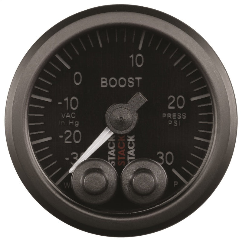 Autometer Stack 52mm Pro Control Boost Gauge Front View