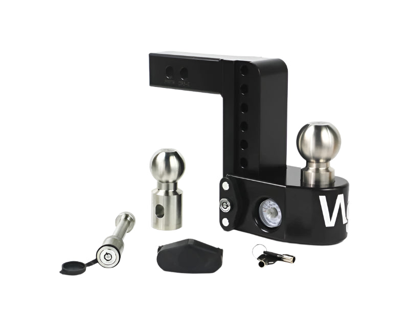 Weigh Safe 6in Drop Hitch w/Built-in Scale & 2in Shank (8K/12.5K GTWR) w/WS05 - Black Cerakote-Hitch Ball Mounts-Weigh Safe