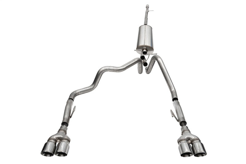 Corsa 22-23 Chevrolet Silverado 1500 Cat-Back Dual Rear Exit with Twin 4in Polished Tips CORSA Performance