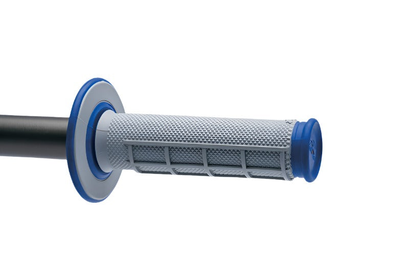 Renthal MX Dual Compound Grips 1/2 Waffle - Grey/ Blue - Black Ops Auto Works