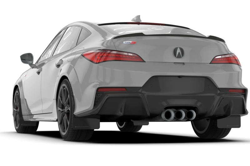 Rally Armor 23-24 Acura Integra + Integra A-Spec Black UR Mud Flap W/Blue Logo (No Drilling Req.)-Mud Flaps-Rally Armor