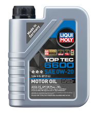 Load image into Gallery viewer, LIQUI MOLY 1L Top Tec 6600 Motor Oil SAE 0W20 LIQUI MOLY