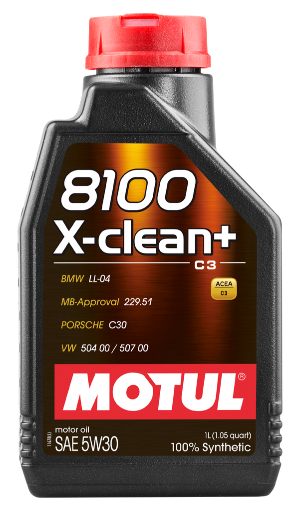 Motul 1L Synthetic Engine Oil 8100 5W30 X-CLEAN - LL04- MB 229.51- 504.00-507.00 - Black Ops Auto Works