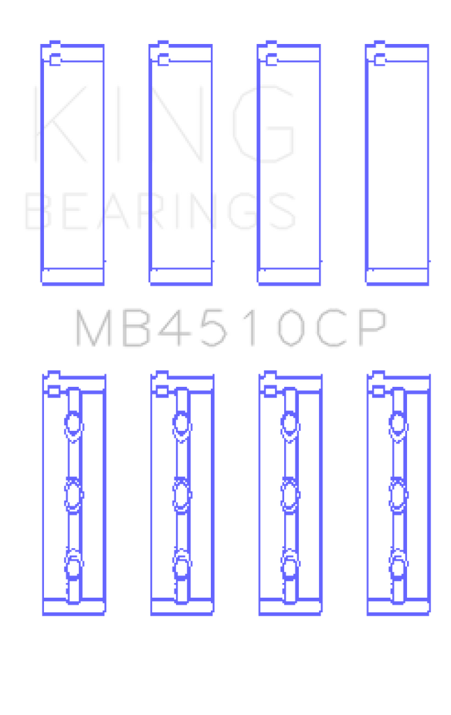 King 2005-2012 Nissan VQ40DE 6 Cyl (Size STD) Performance Main Bearing Set-Bearings-King Engine Bearings