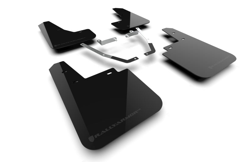 Rally Armor - 2024 Subaru Crosstrek (Wilderness Only) Black UR Mud Flap W/Grey Logo-No Drilling Req-Mud Flaps-Rally Armor