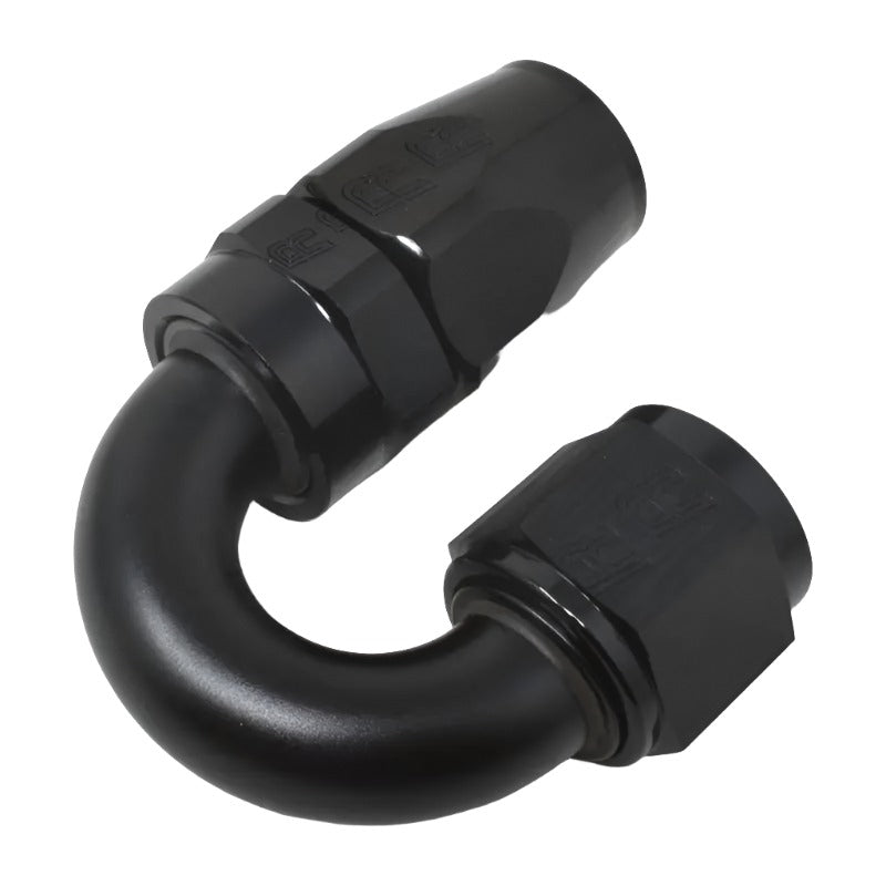 Russell Performance -8 AN Black 180 Degree Full Flow Swivel Hose End Russell