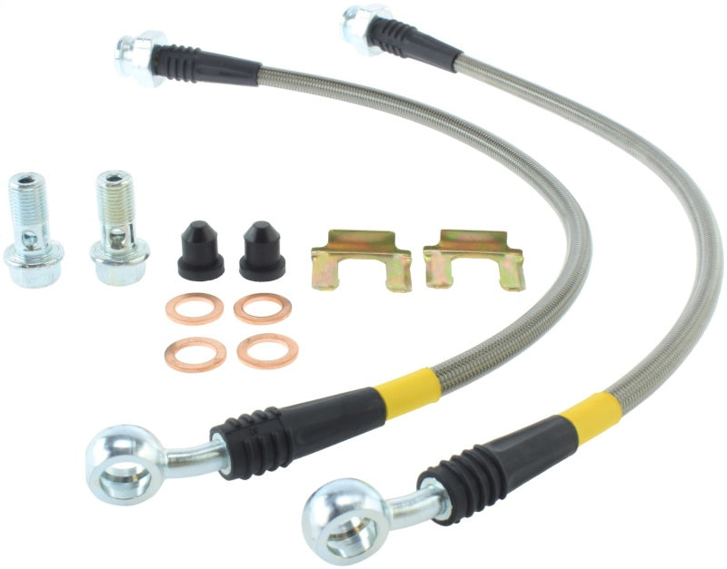 StopTech 06-09 Pontiac Solstice Stainless Steel Rear Brake Line Kit-Brake Line Kits-Stoptech