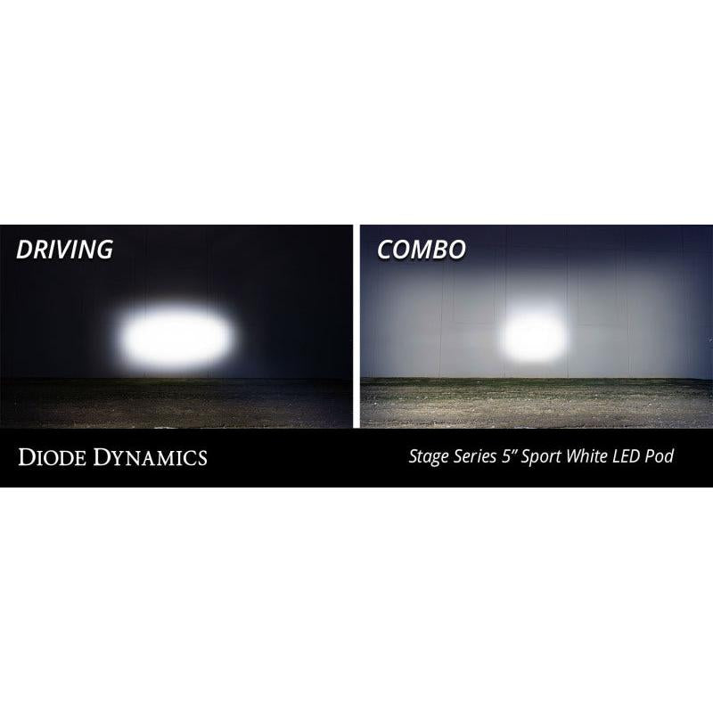 Diode Dynamics SS5 Sport Universal CrossLink 7-Pod Lightbar - White Combo-Light Bars & Cubes-Diode Dynamics-195995125705-