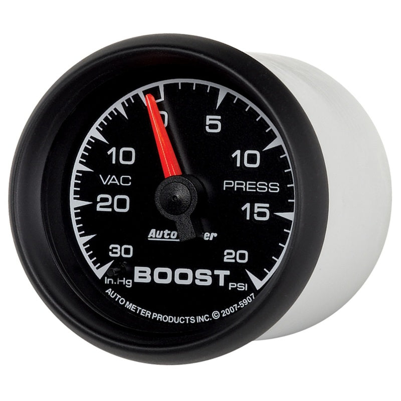 Autometer ES 52.4mm 30 In. HG/20 PSI Vacuum/Boost Gauge - Black Ops Auto Works