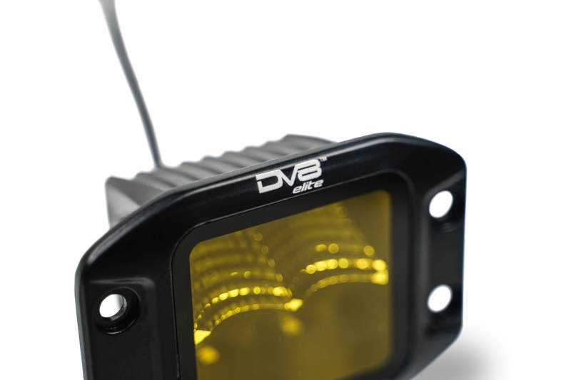 DV8 3-Inch Elite Series LED Amber Flush Mount Pod Light-Light Bars & Cubes-DV8 Offroad